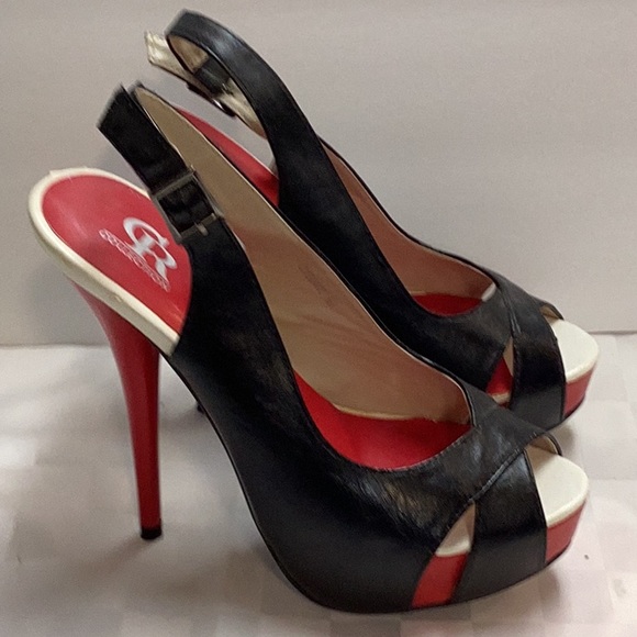 CR Collection, size 6.5, black,red,white 5.5” heels - Picture 2 of 4
